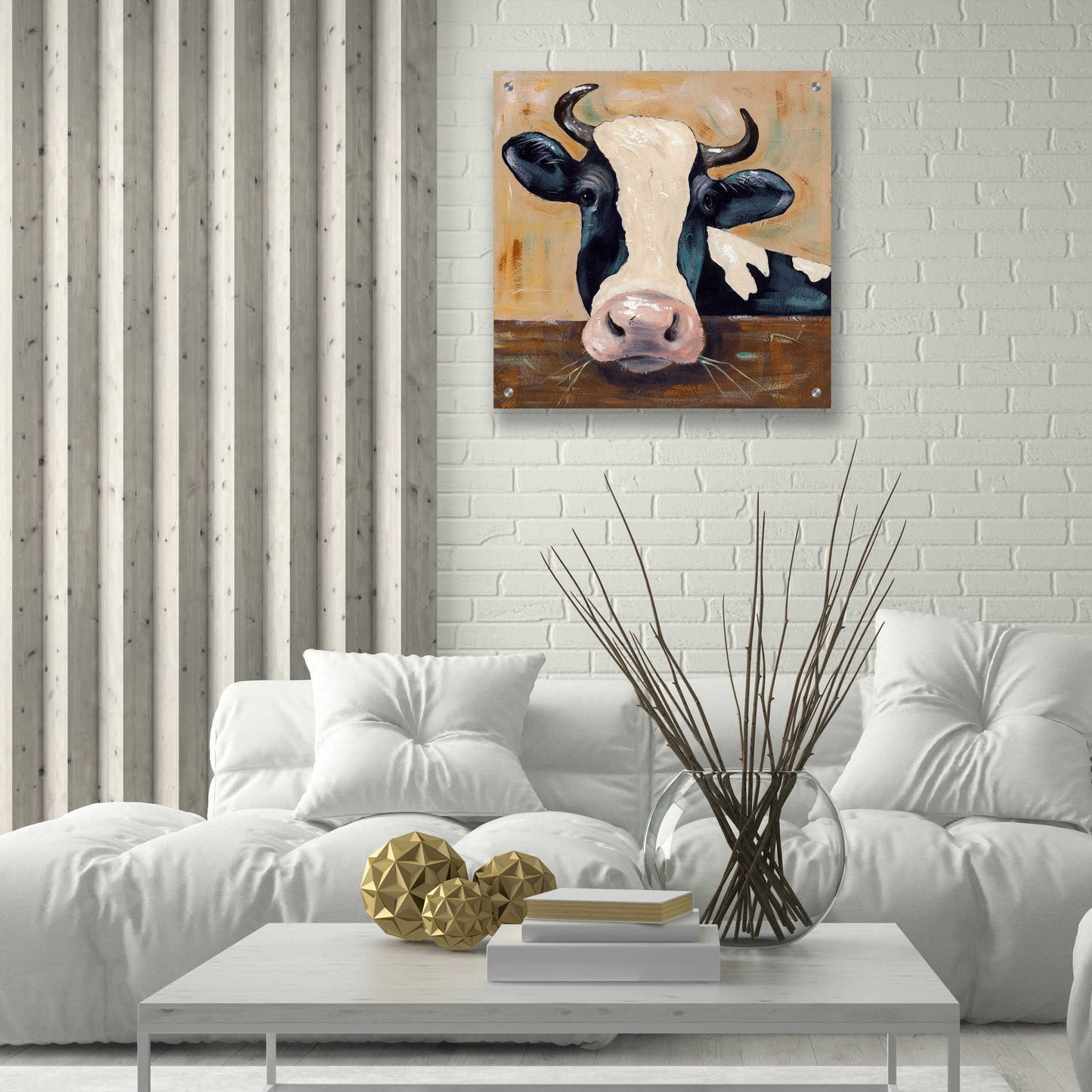 Epic Art 'Farm Life-Gunther' by Jade Reynolds, Acrylic Glass Wall Art,24x24