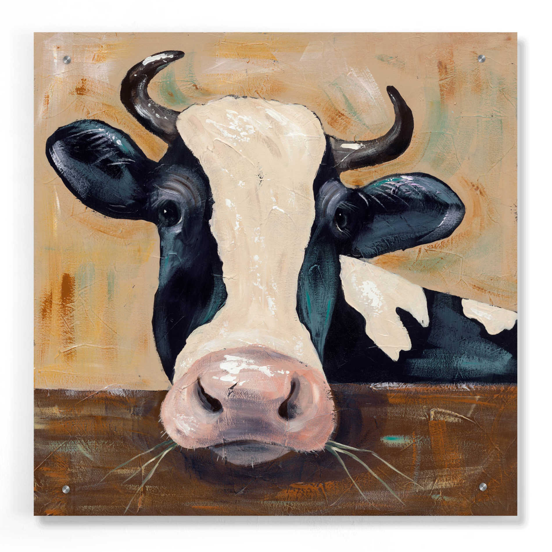 Epic Art 'Farm Life-Gunther' by Jade Reynolds, Acrylic Glass Wall Art,24x24
