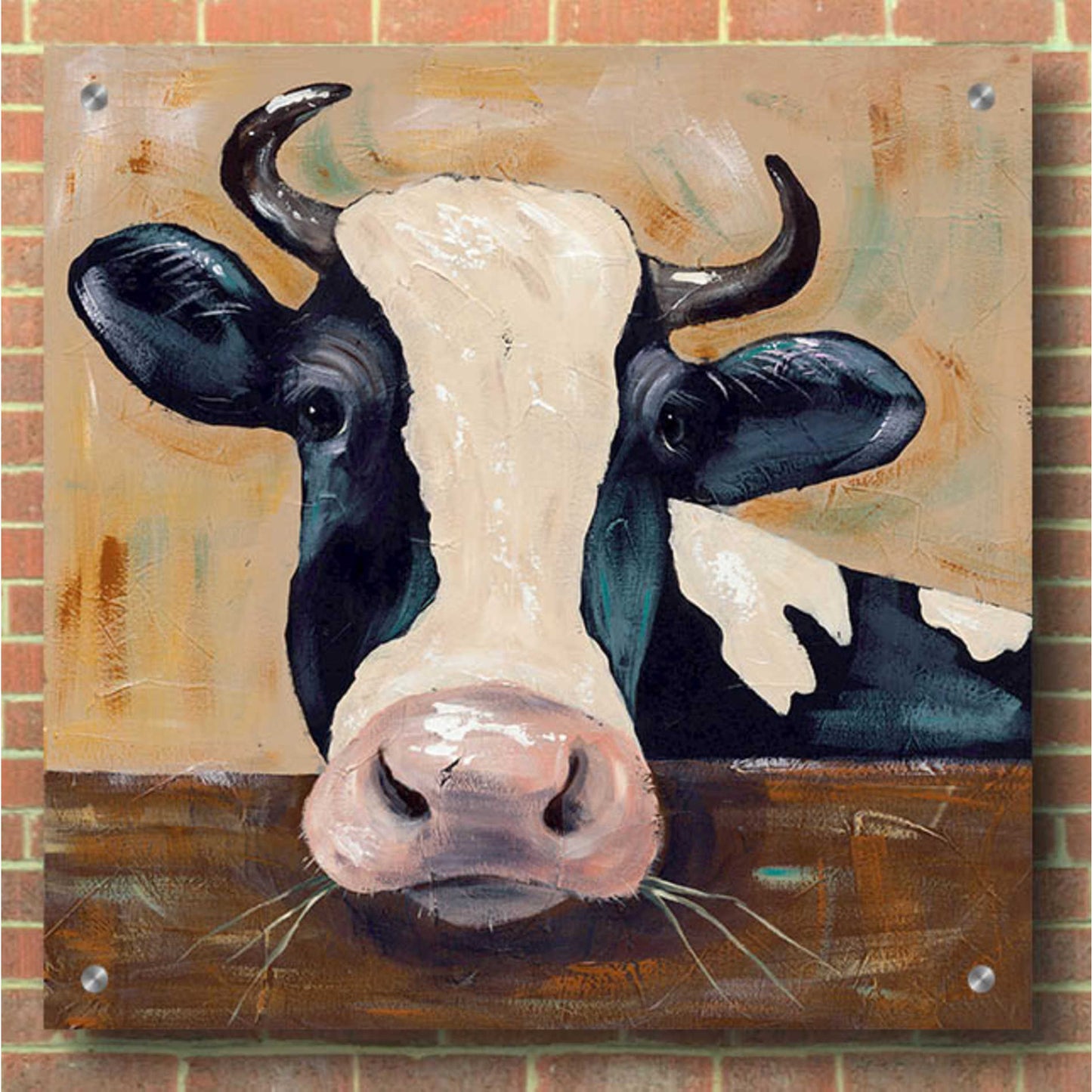 Epic Art 'Farm Life-Gunther' by Jade Reynolds, Acrylic Glass Wall Art,36x36
