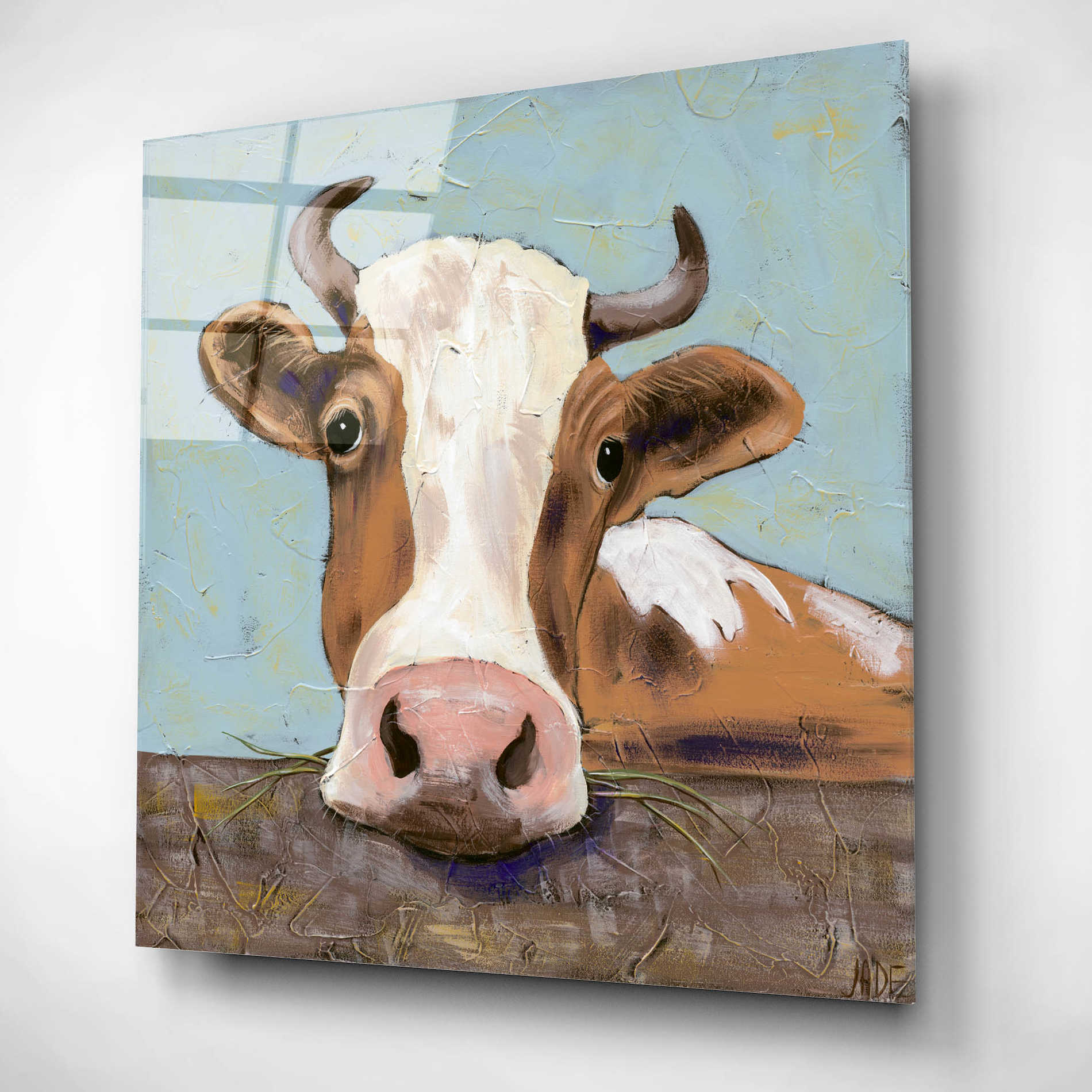 Epic Art 'Bessy' by Jade Reynolds, Acrylic Glass Wall Art,12x12