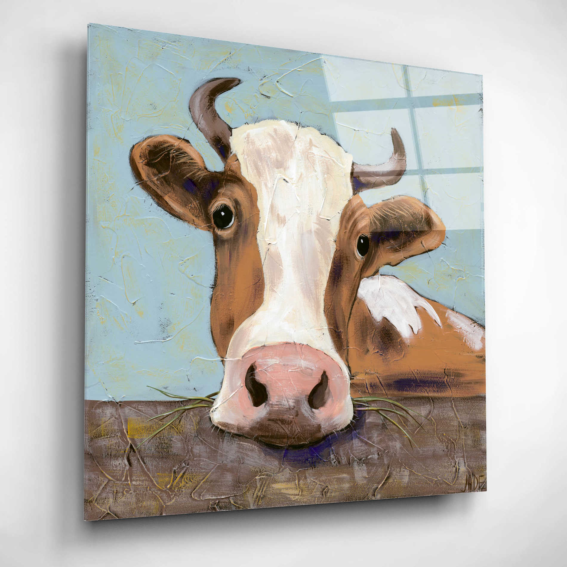 Epic Art 'Bessy' by Jade Reynolds, Acrylic Glass Wall Art,12x12