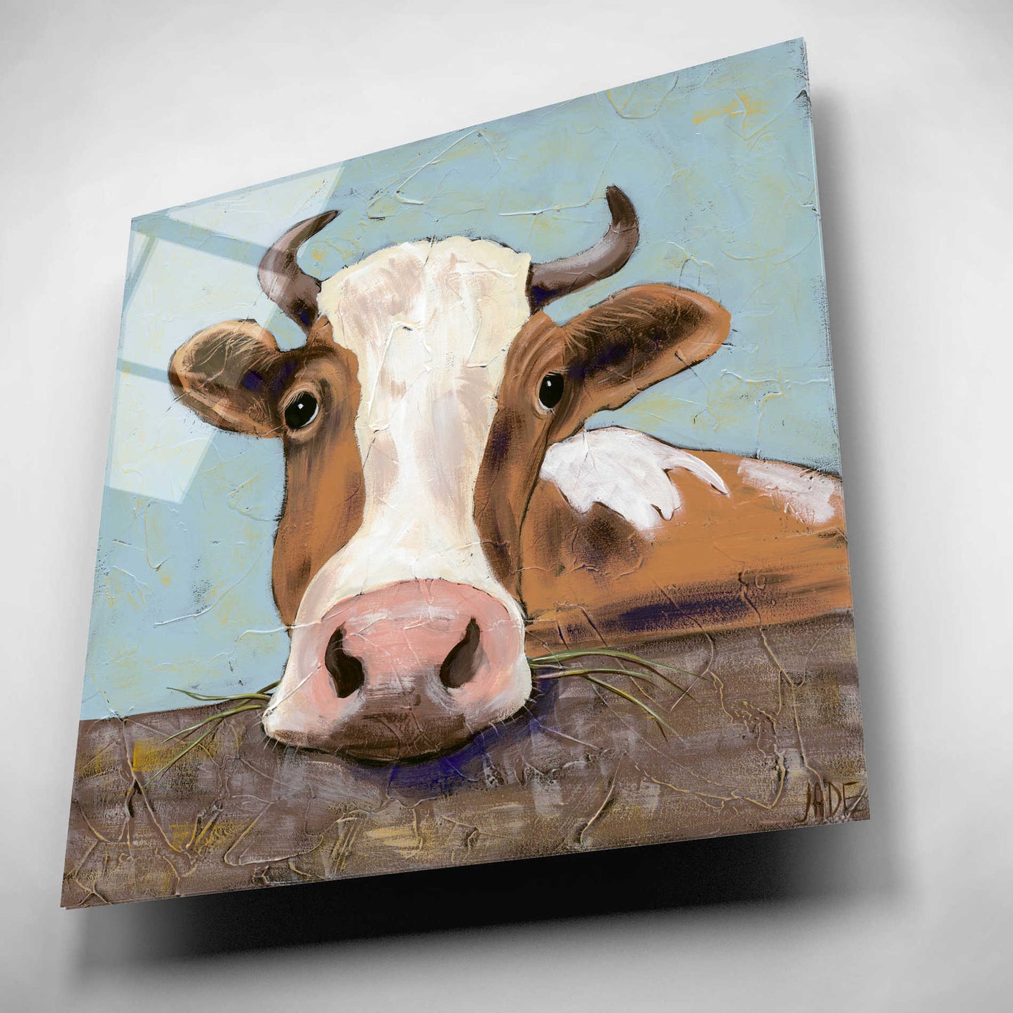 Epic Art 'Bessy' by Jade Reynolds, Acrylic Glass Wall Art,12x12