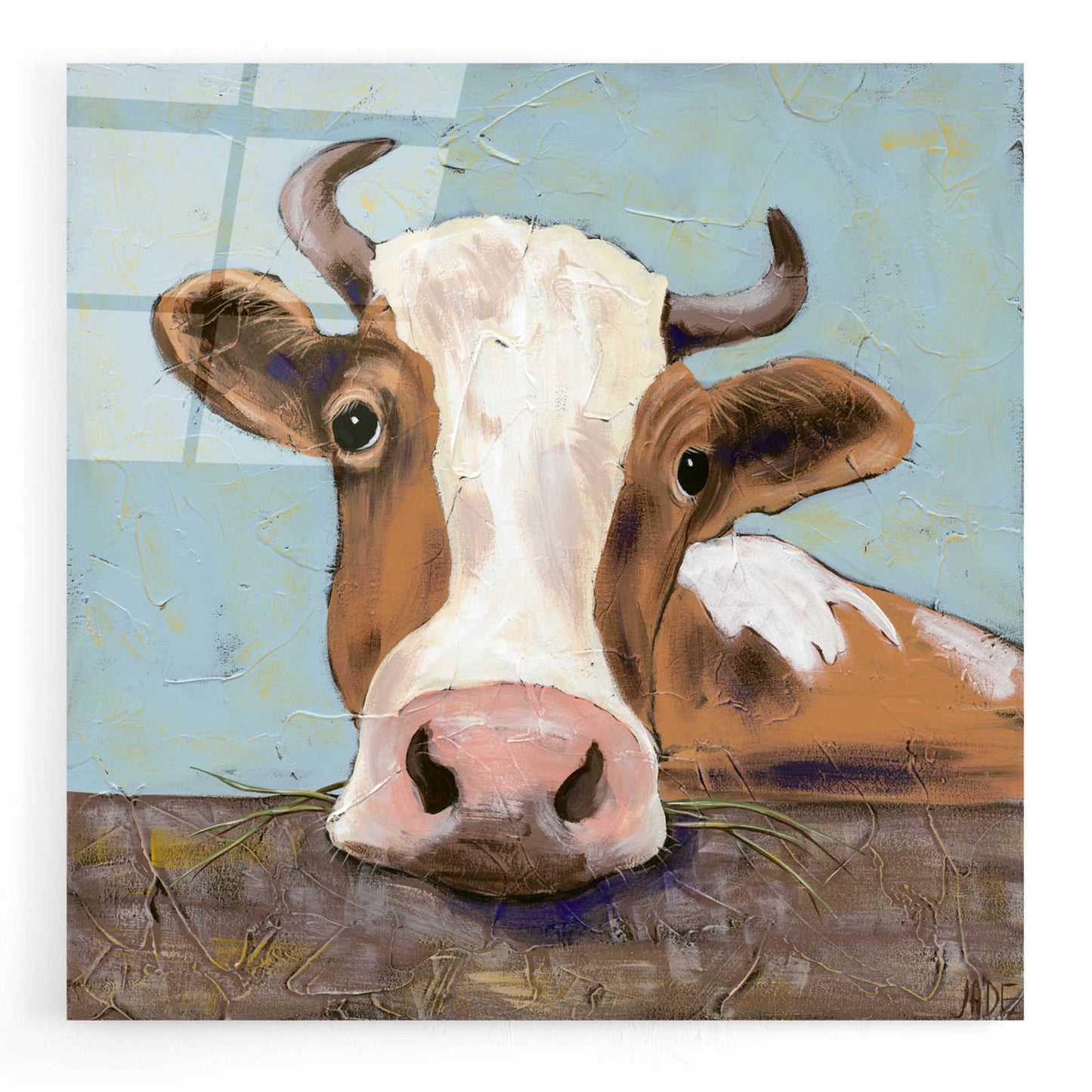 Epic Art 'Bessy' by Jade Reynolds, Acrylic Glass Wall Art,12x12