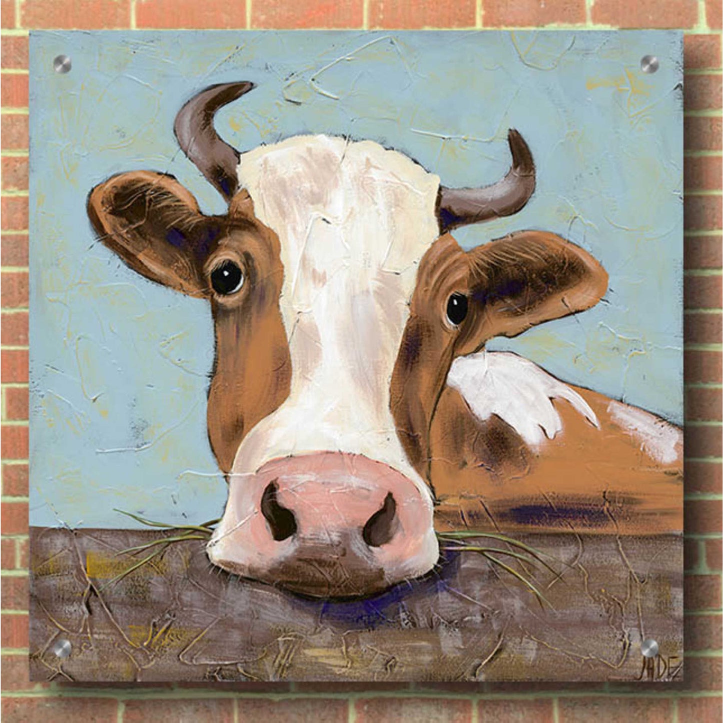 Epic Art 'Bessy' by Jade Reynolds, Acrylic Glass Wall Art,36x36