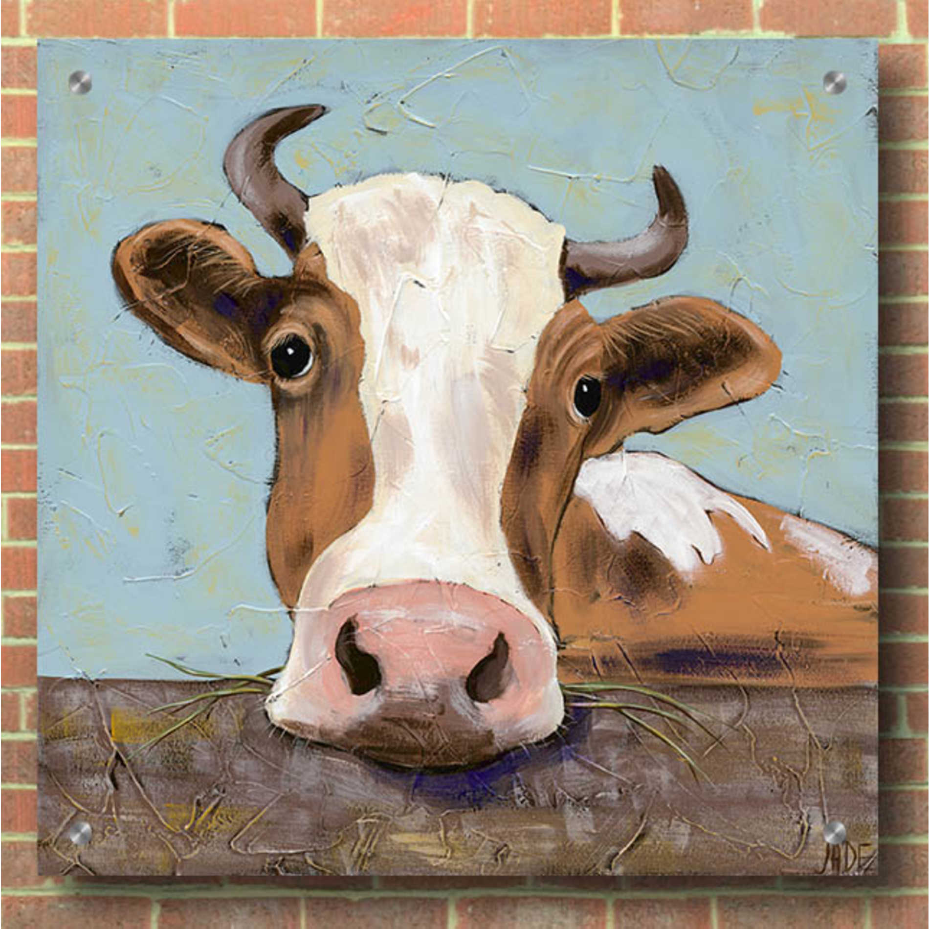 Epic Art 'Bessy' by Jade Reynolds, Acrylic Glass Wall Art,36x36