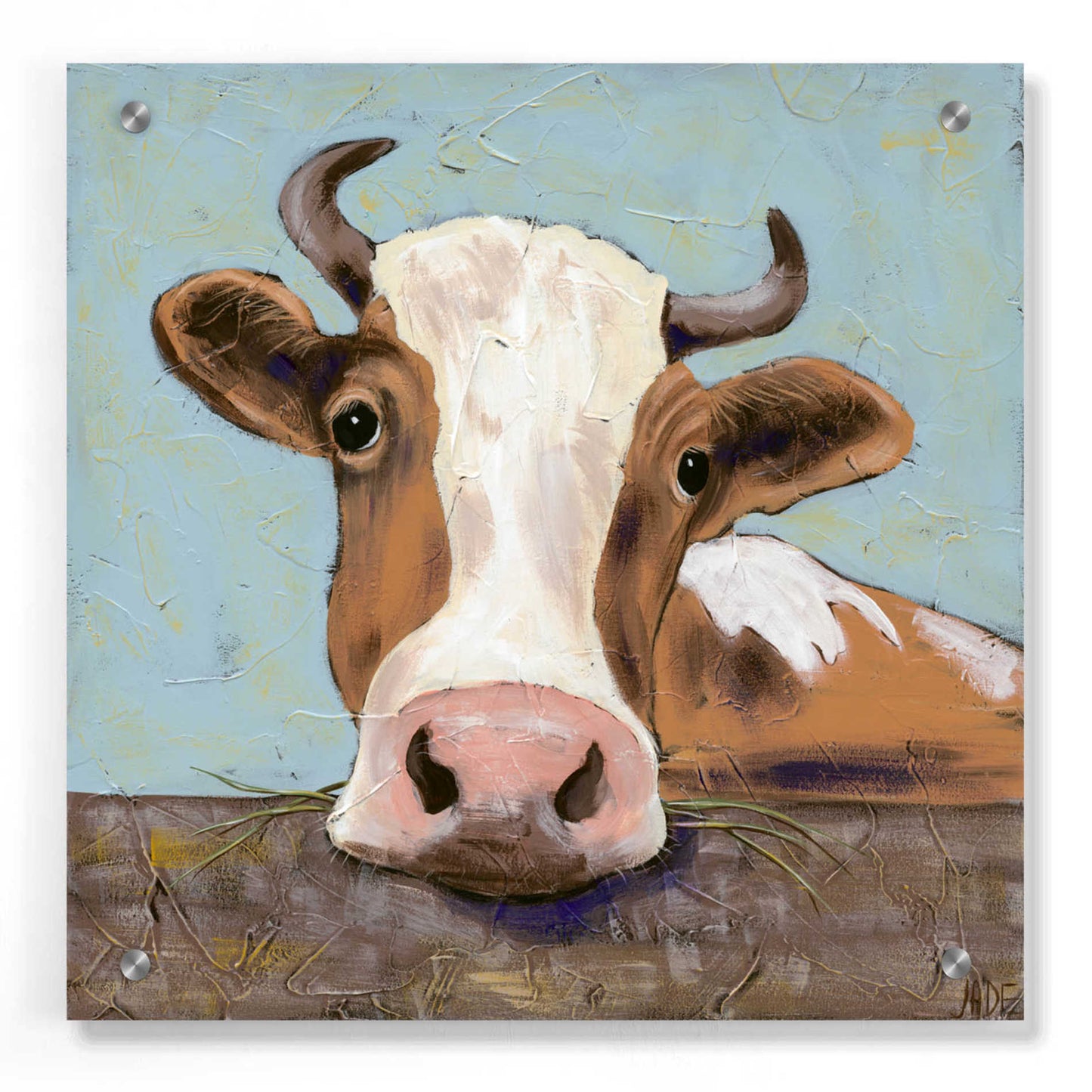 Epic Art 'Bessy' by Jade Reynolds, Acrylic Glass Wall Art,36x36