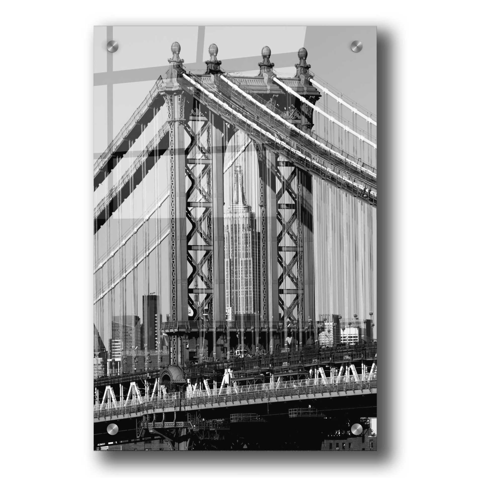 Epic Art 'Bridges of NYC I' by Jeff Pica, Acrylic Glass Wall Art,24x36