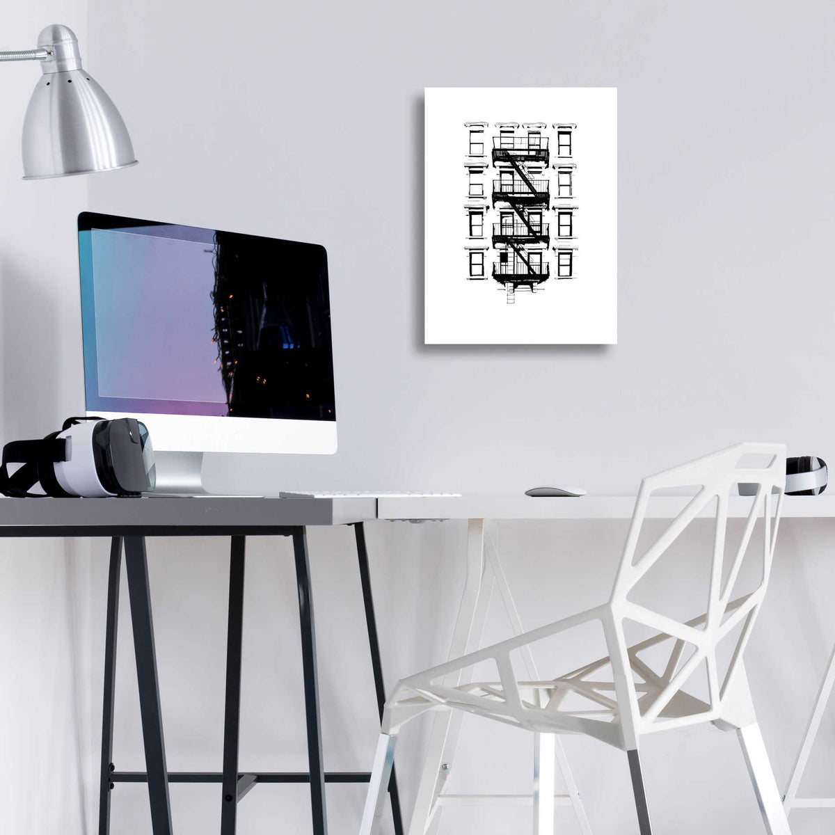 Epic Art 'NYC in Pure BandW XII' by Jeff Pica, Acrylic Glass Wall Art,12x16