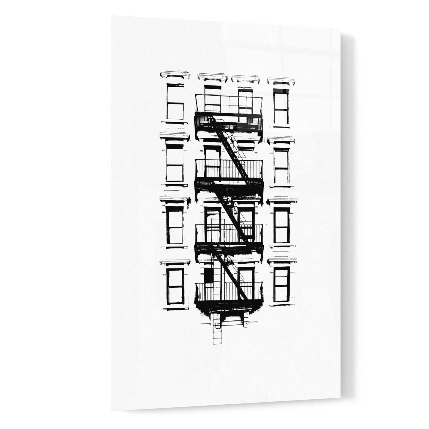 Epic Art 'NYC in Pure BandW XII' by Jeff Pica, Acrylic Glass Wall Art,16x24
