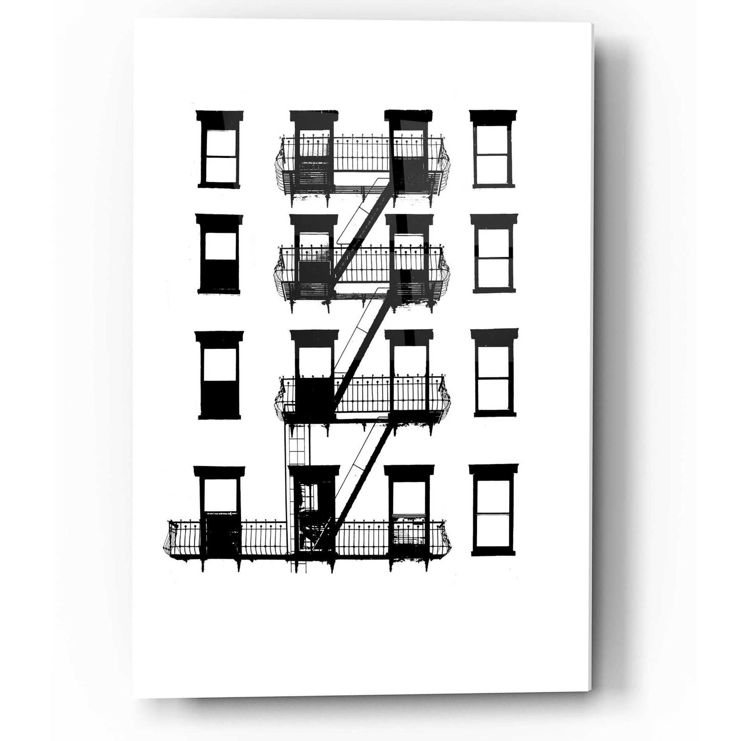 Epic Art 'NYC in Pure BandW VI' by Jeff Pica, Acrylic Glass Wall Art,12x16
