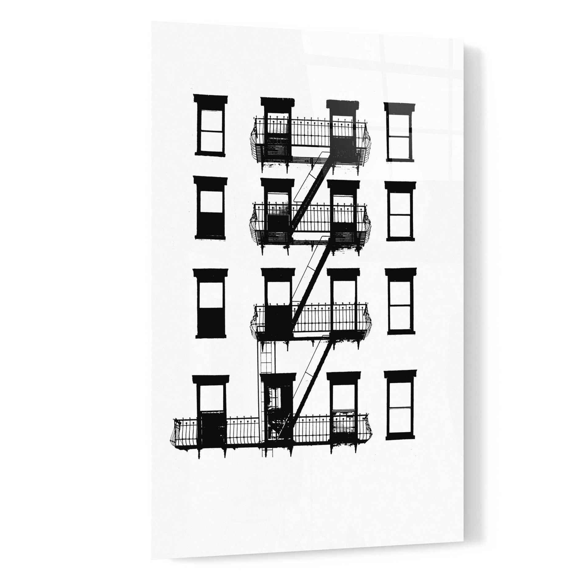 Epic Art 'NYC in Pure BandW VI' by Jeff Pica, Acrylic Glass Wall Art,16x24