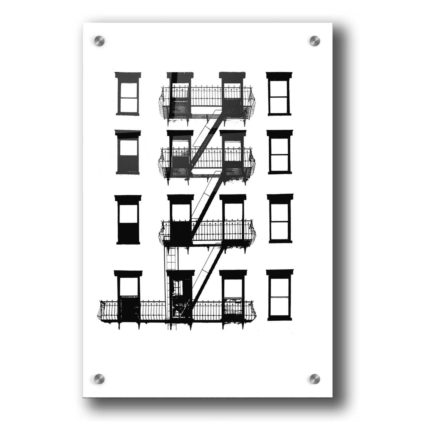 Epic Art 'NYC in Pure BandW VI' by Jeff Pica, Acrylic Glass Wall Art,24x36