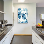 Epic Art 'Bird and Branch in Indigo I' by Naomi McCavitt, Acrylic Glass Wall Art,24x36