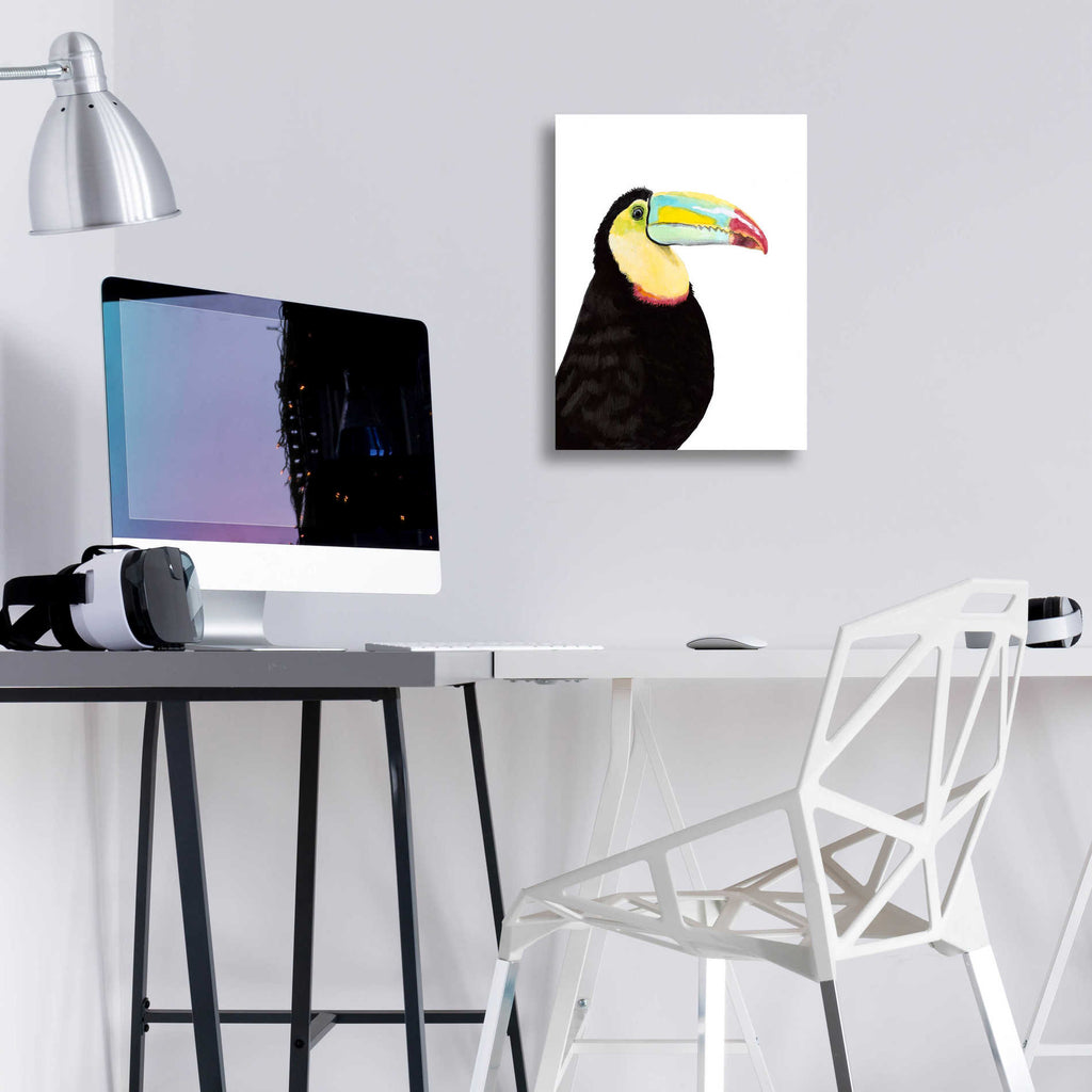 Epic Art 'Watercolor Toucan' by Naomi McCavitt, Acrylic Glass Wall Art,12x16