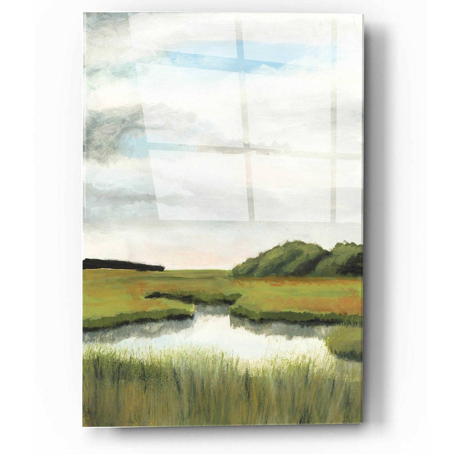 Epic Art 'Marsh Landscapes II' by Naomi McCavitt, Acrylic Glass Wall Art,12x16