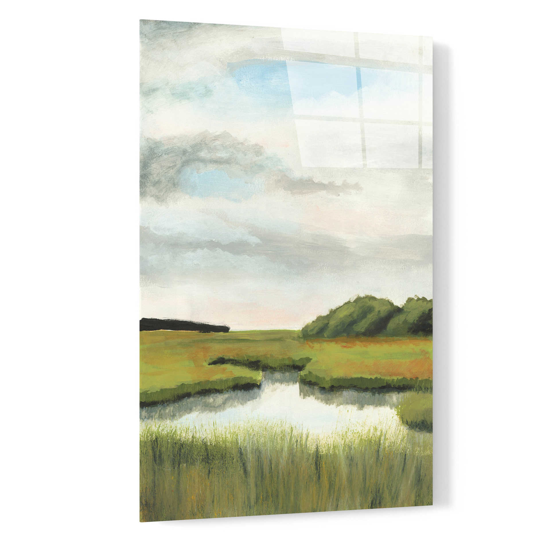 Epic Art 'Marsh Landscapes II' by Naomi McCavitt, Acrylic Glass Wall Art,16x24
