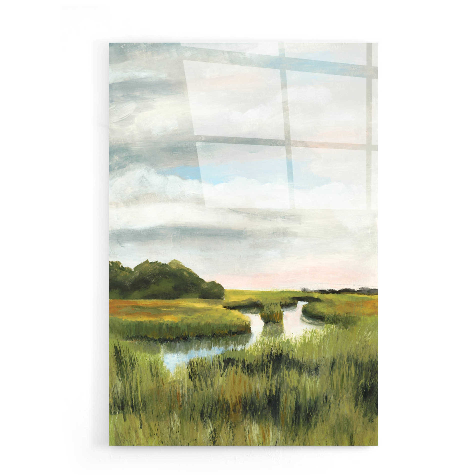 Epic Art 'Marsh Landscapes I' by Naomi McCavitt, Acrylic Glass Wall Art,16x24