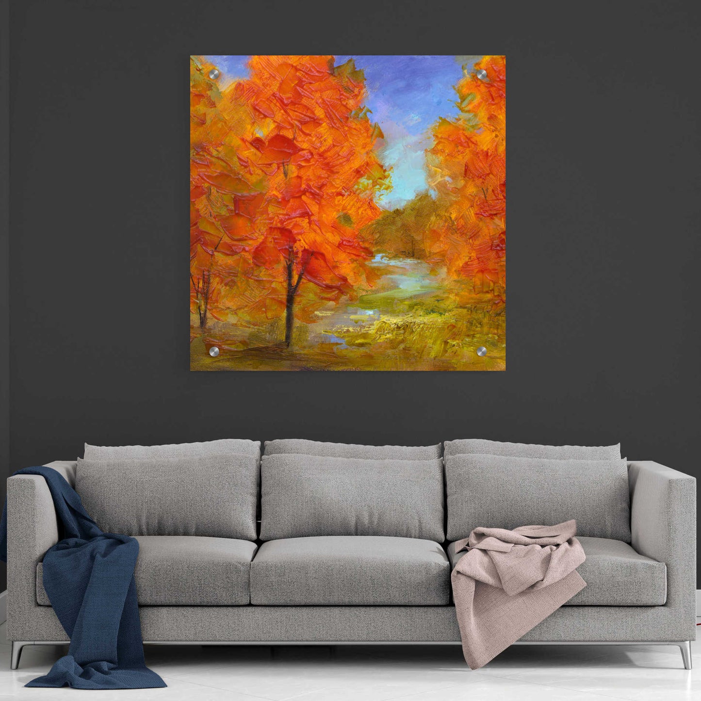 Epic Art 'Burst of Autumn Color' by Sheila Finch, Acrylic Glass Wall Art,36x36