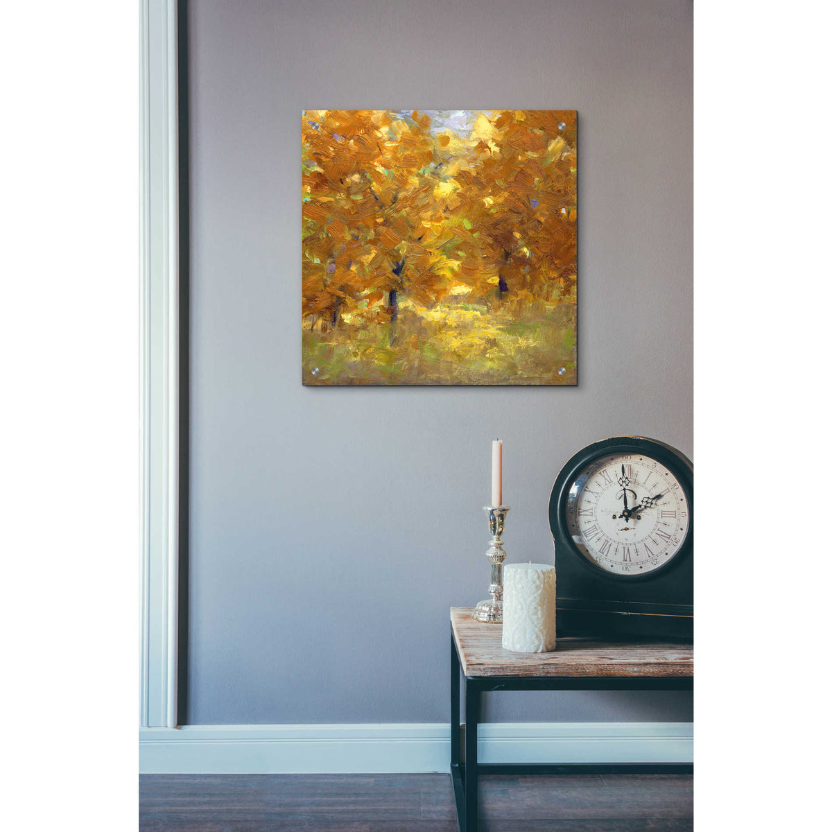 Epic Art 'Cottonwoods' by Sheila Finch, Acrylic Glass Wall Art,24x24