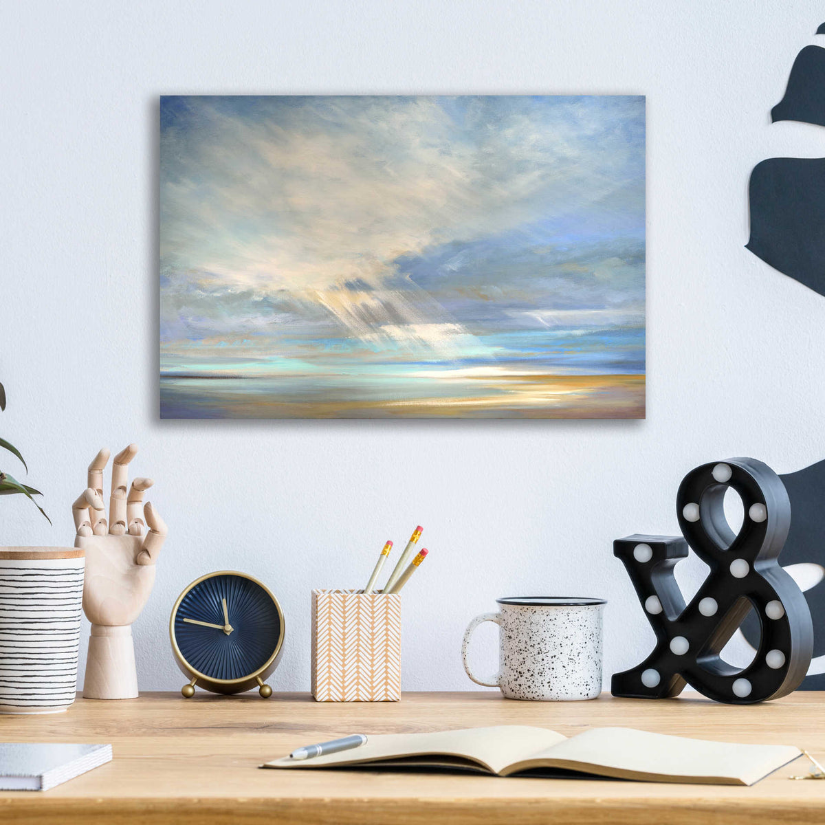 Epic Art 'Heavenly Light II' by Sheila Finch, Acrylic Glass Wall Art,16x12