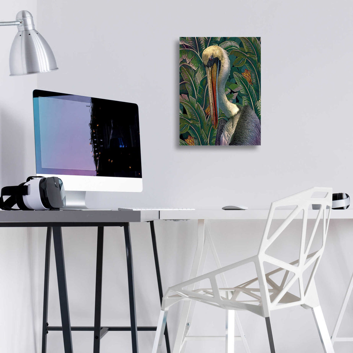 Epic Art 'Primal Pelicana' by Steve Hunziker, Acrylic Glass Wall Art,12x16