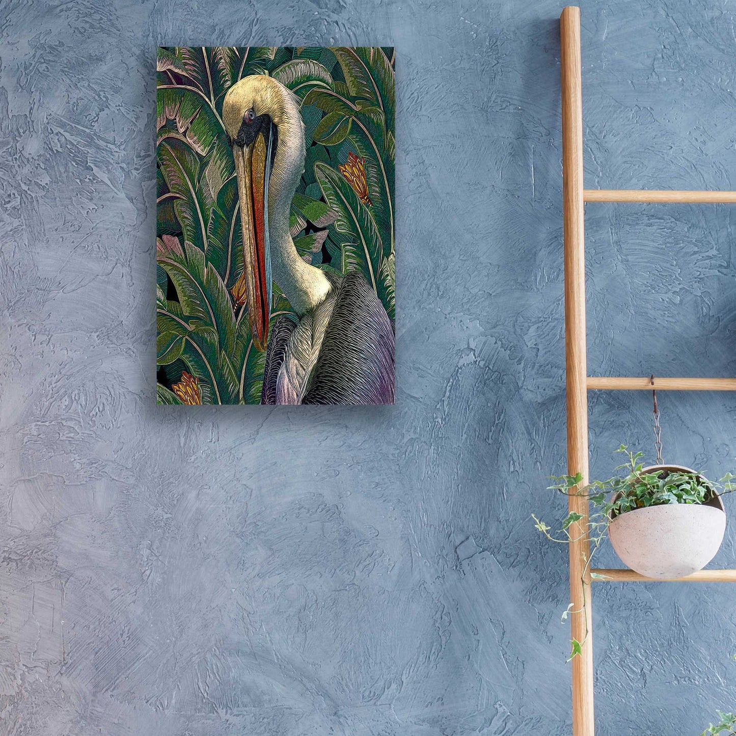 Epic Art 'Primal Pelicana' by Steve Hunziker, Acrylic Glass Wall Art,16x24