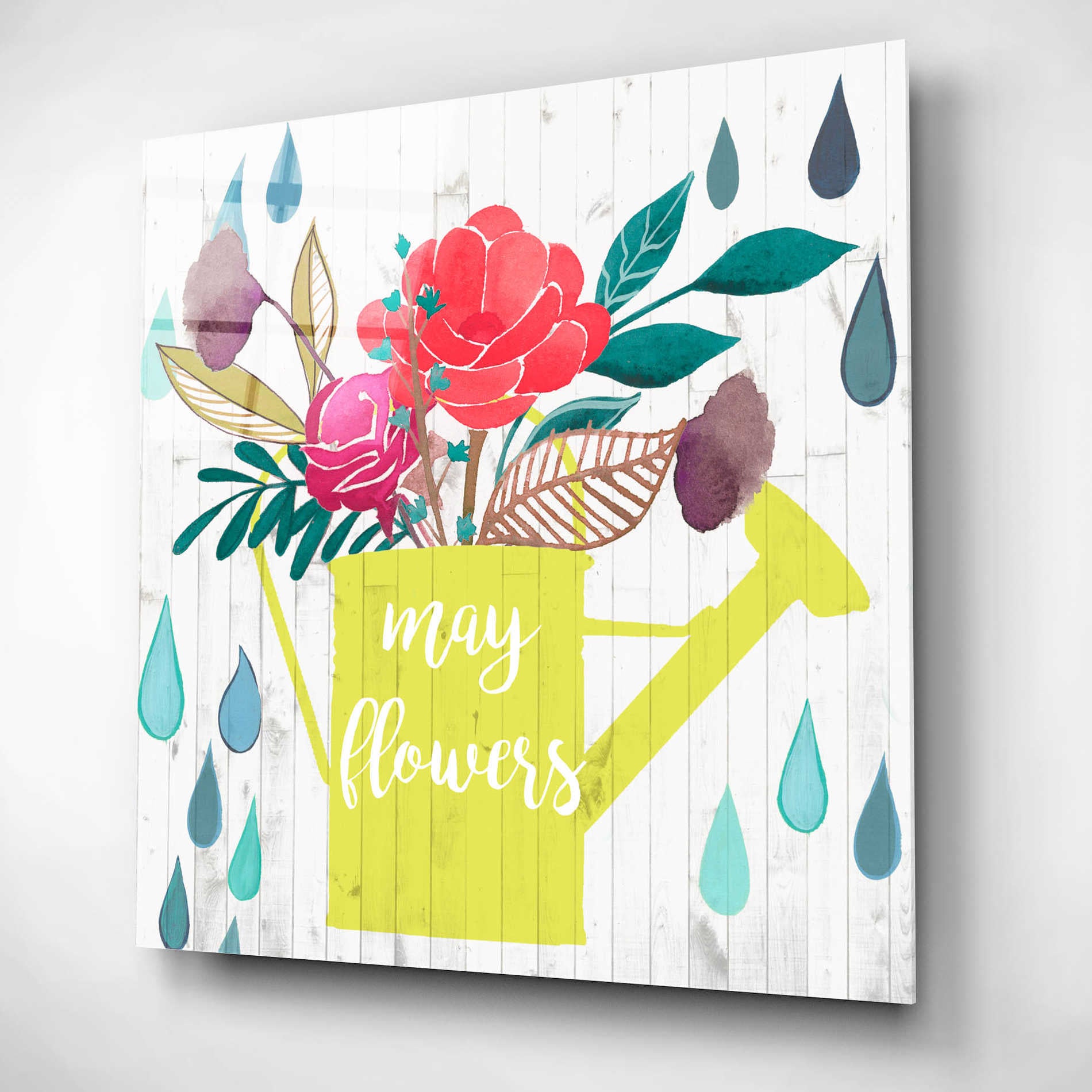 Epic Art 'April Showers and May Flowers II' by Studio W, Acrylic Glass Wall Art,12x12