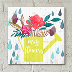 Epic Art 'April Showers and May Flowers II' by Studio W, Acrylic Glass Wall Art,12x12