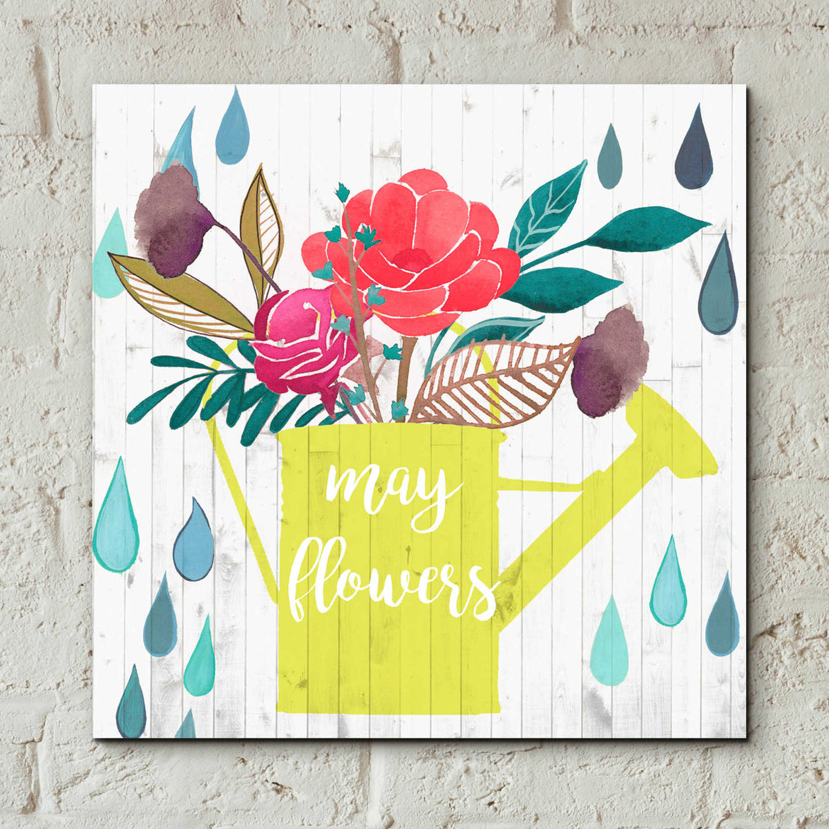 Epic Art 'April Showers and May Flowers II' by Studio W, Acrylic Glass Wall Art,12x12