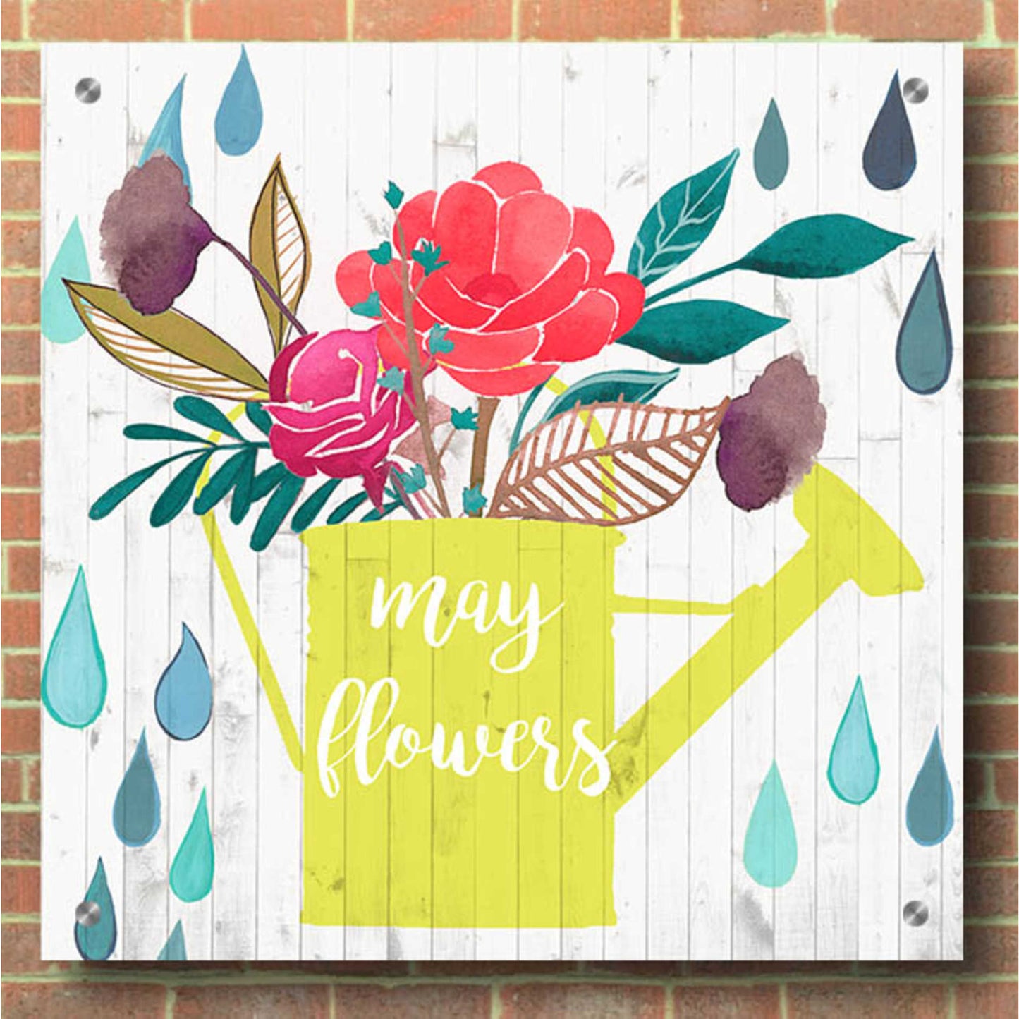 Epic Art 'April Showers and May Flowers II' by Studio W, Acrylic Glass Wall Art,36x36