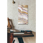 Epic Art 'Amethyst and Gold II' by Studio W, Acrylic Glass Wall Art,12x24