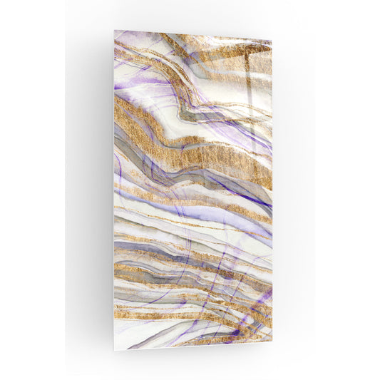 Epic Art 'Amethyst and Gold II' by Studio W, Acrylic Glass Wall Art