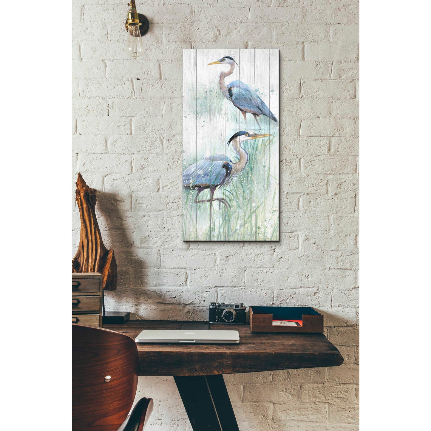 Epic Art 'Seaside Heron Pair I' by Studio W, Acrylic Glass Wall Art,12x24
