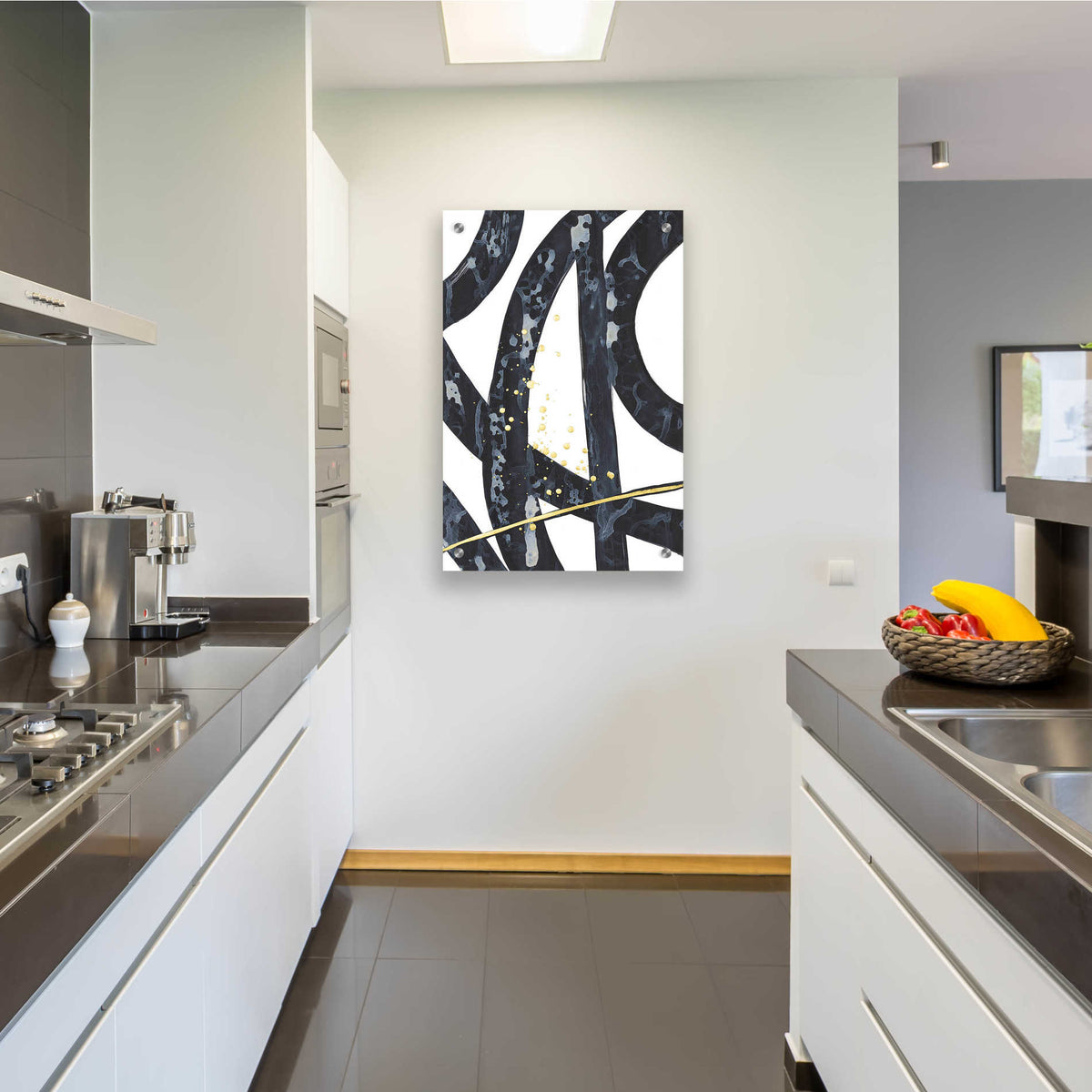 Epic Art 'Onyx Tracery I' by Renee W Stramel, Acrylic Glass Wall Art,24x36