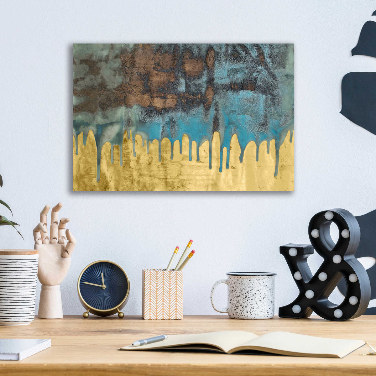 Epic Art 'Aquafer I' by Renee W Stramel, Acrylic Glass Wall Art,16x12