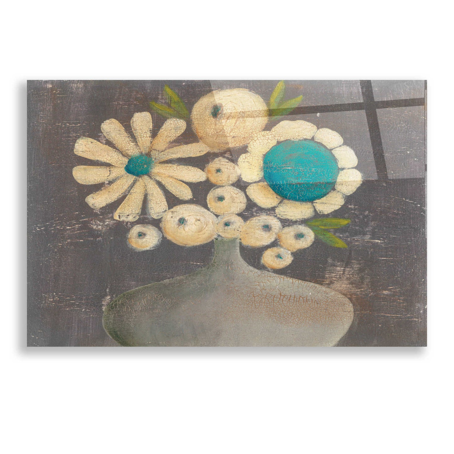 Epic Art 'Crackled Bouquet I' by Sue Jachimiec, Acrylic Glass Wall Art,24x16