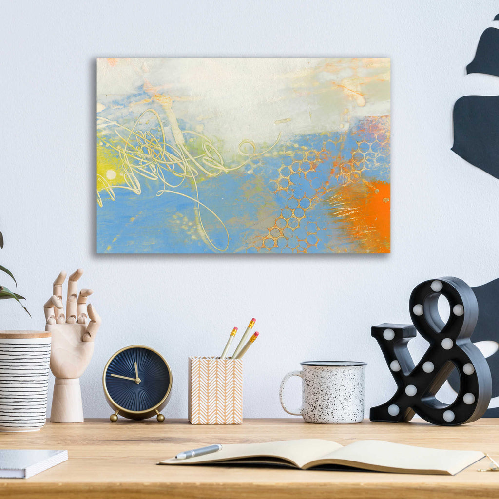 Epic Art 'Blue Lux II' by Sue Jachimiec, Acrylic Glass Wall Art,16x12