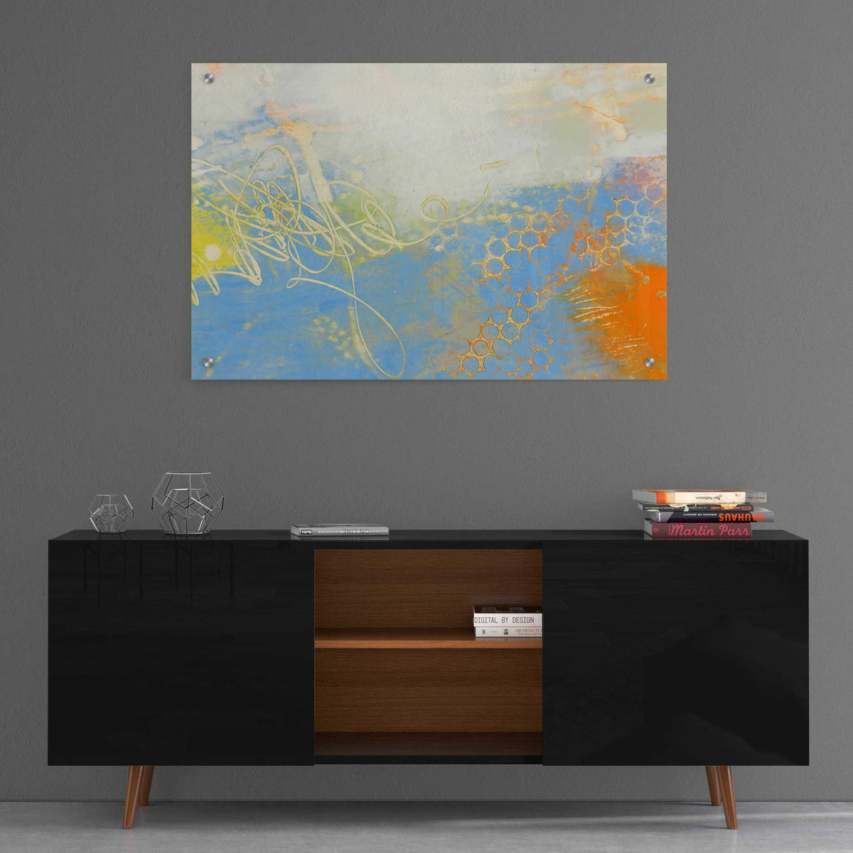 Epic Art 'Blue Lux II' by Sue Jachimiec, Acrylic Glass Wall Art,36x24