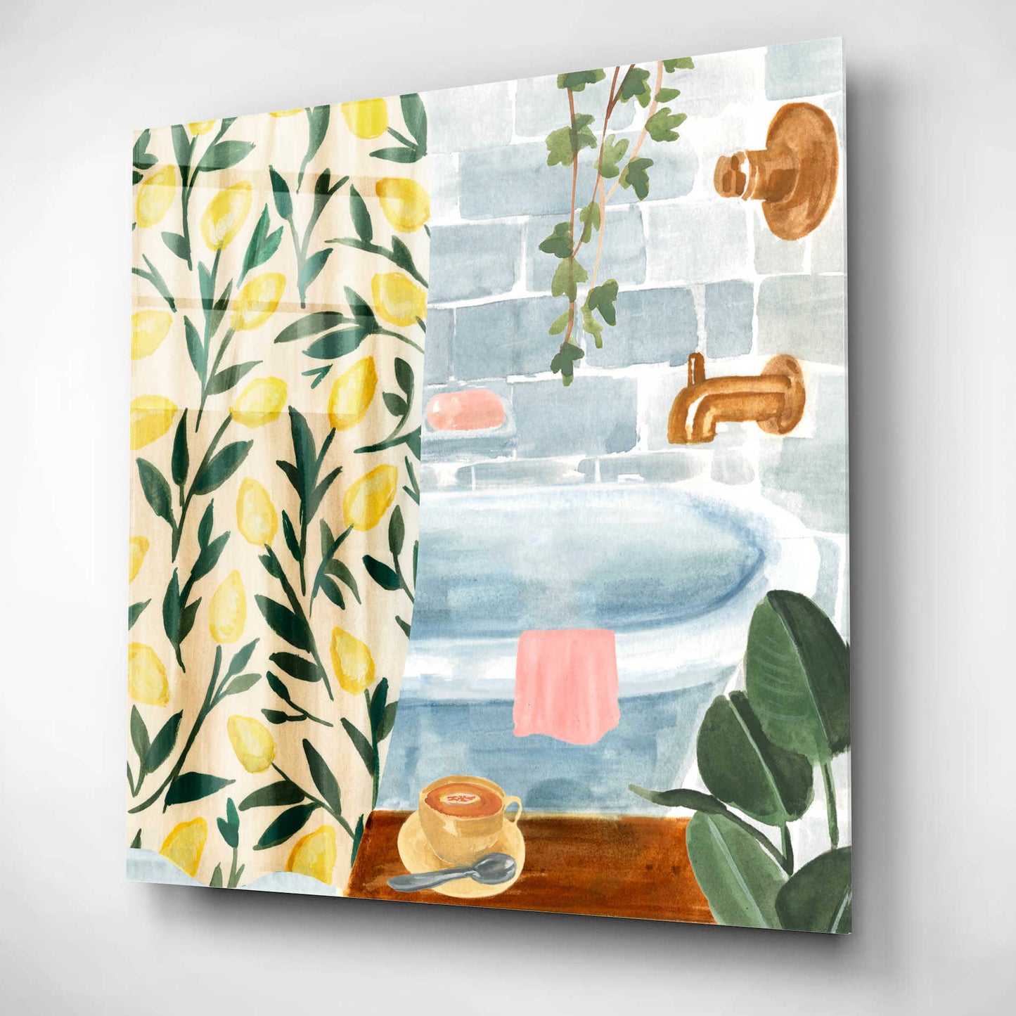 Epic Art 'Bath Retreat II' by Annie Warren, Acrylic Glass Wall Art,12x12