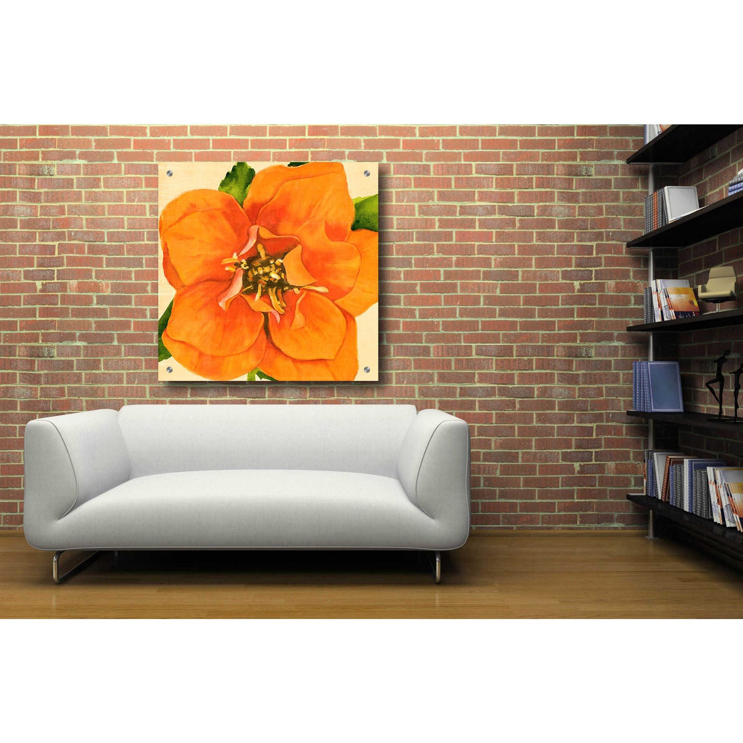 Epic Art 'Copper Petals I' by Annie Warren, Acrylic Glass Wall Art,36x36