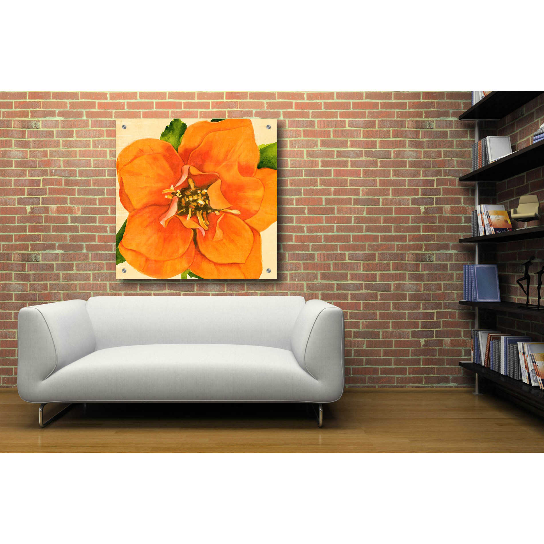 Epic Art 'Copper Petals I' by Annie Warren, Acrylic Glass Wall Art,36x36