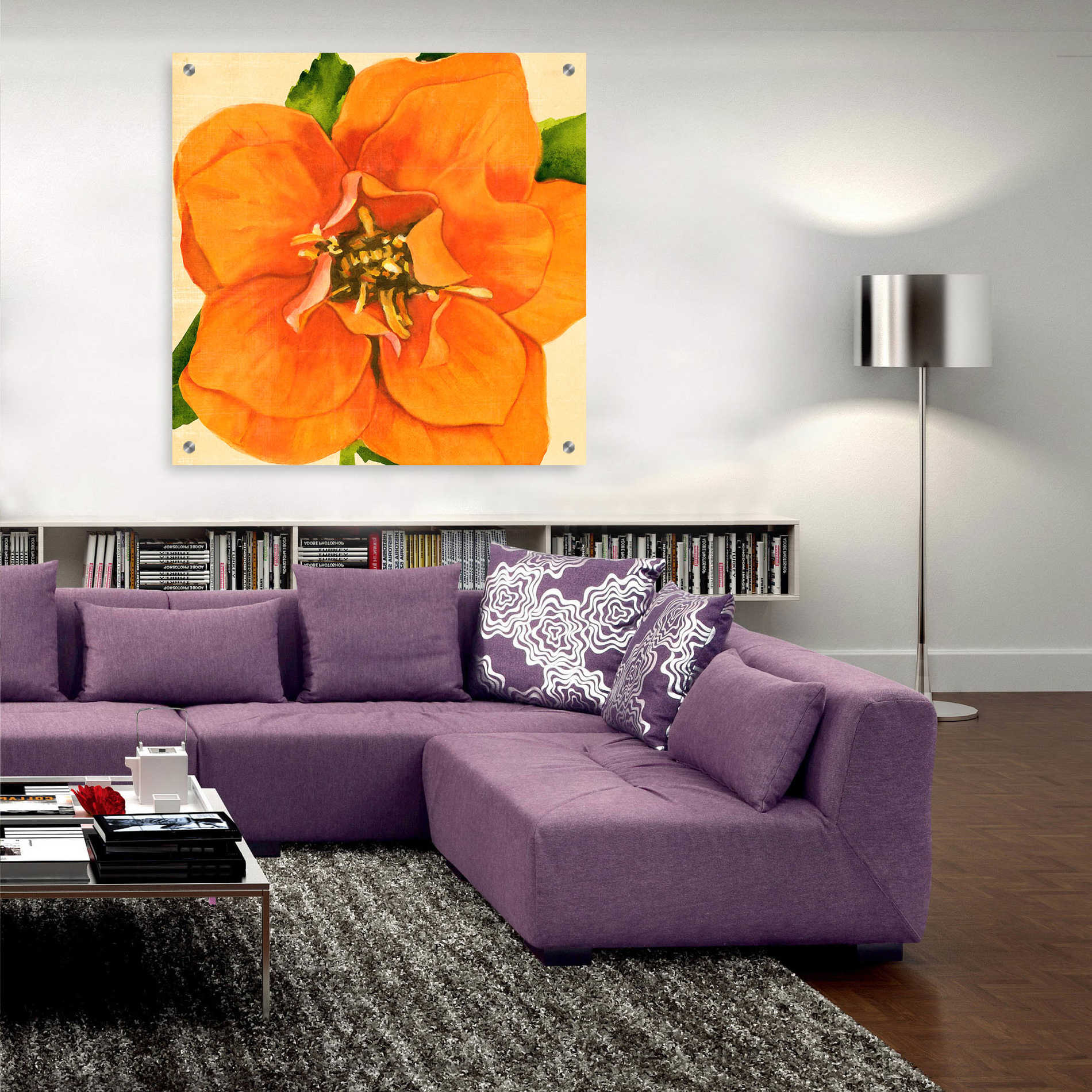 Epic Art 'Copper Petals I' by Annie Warren, Acrylic Glass Wall Art,36x36