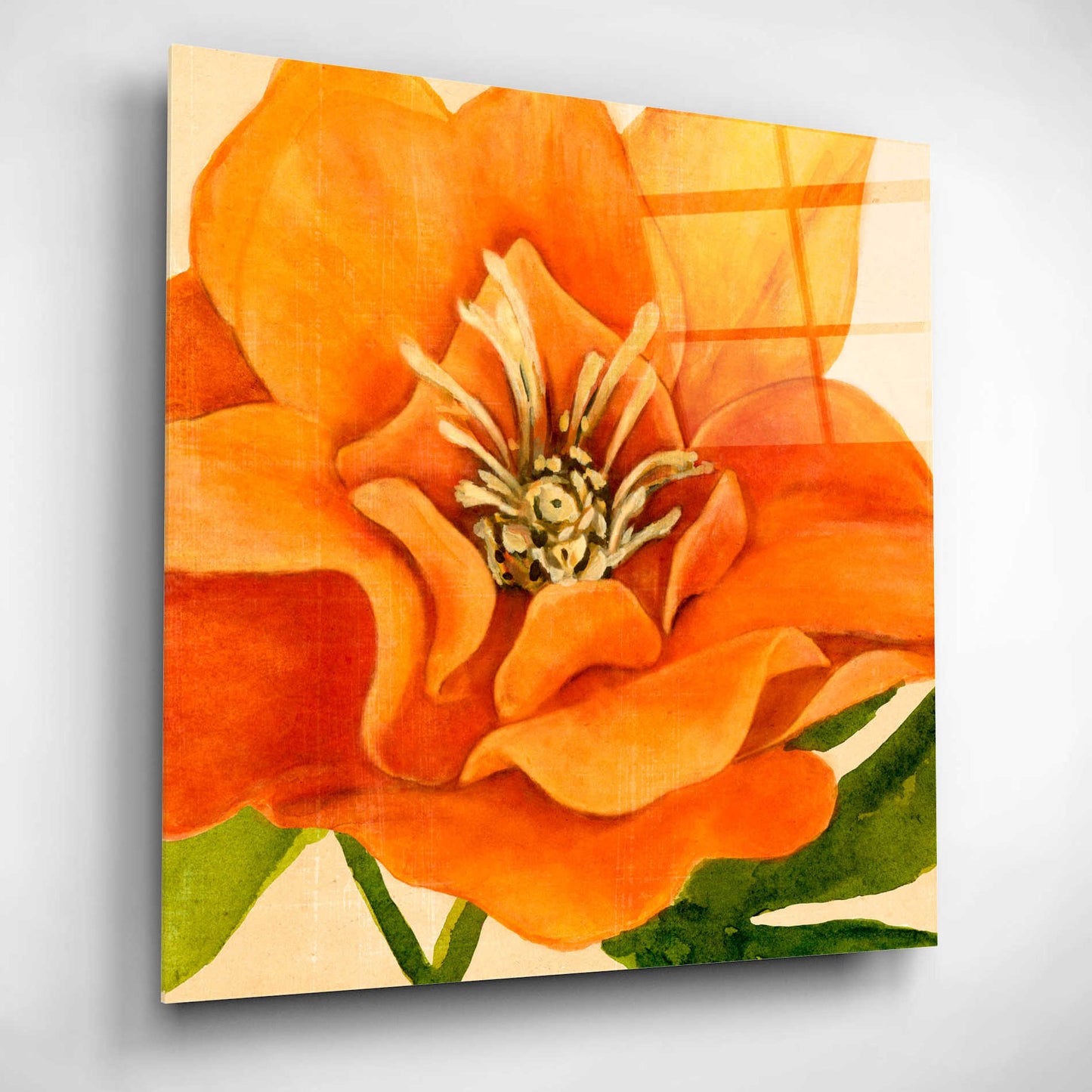 Epic Art 'Copper Petals II' by Annie Warren, Acrylic Glass Wall Art,12x12