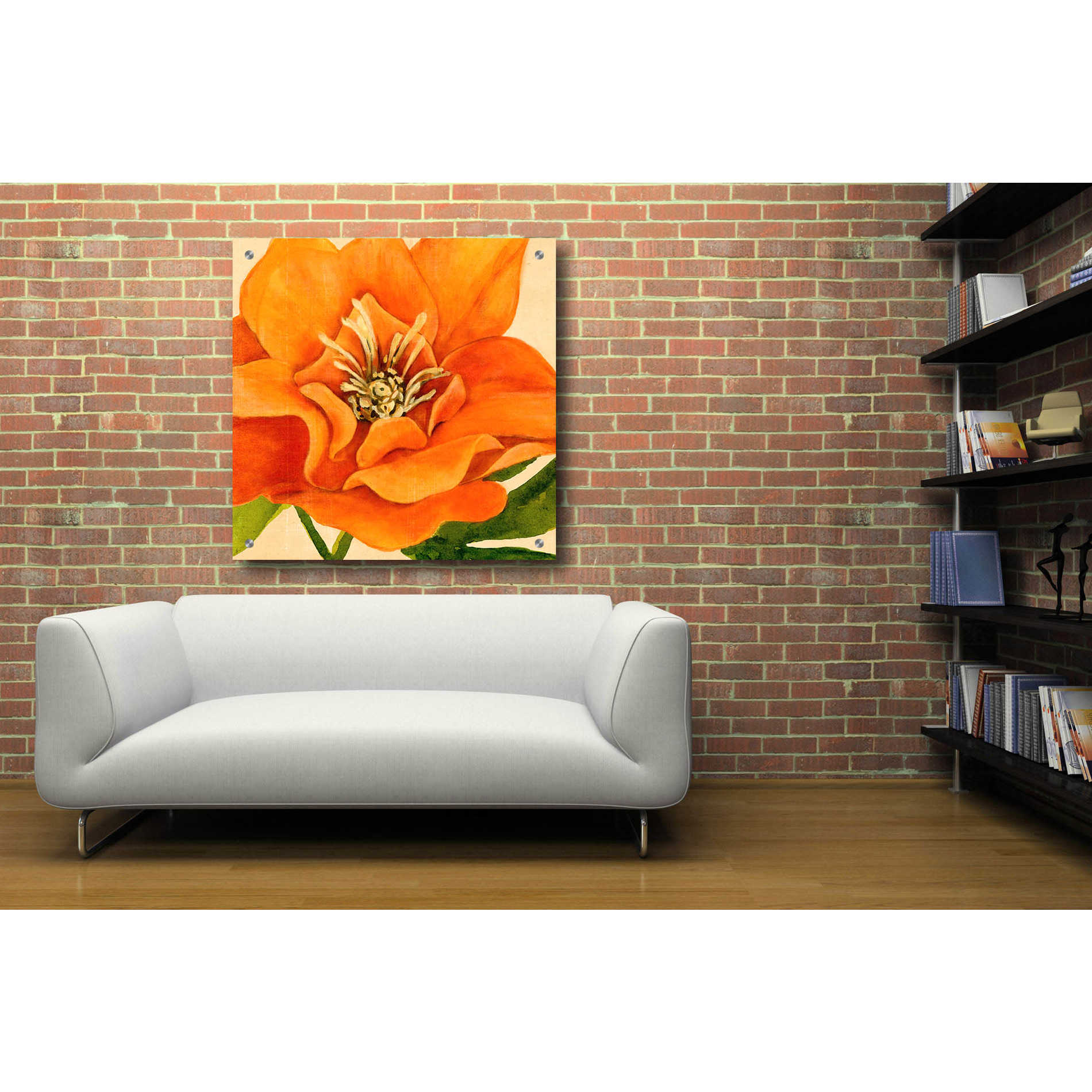 Epic Art 'Copper Petals II' by Annie Warren, Acrylic Glass Wall Art,36x36