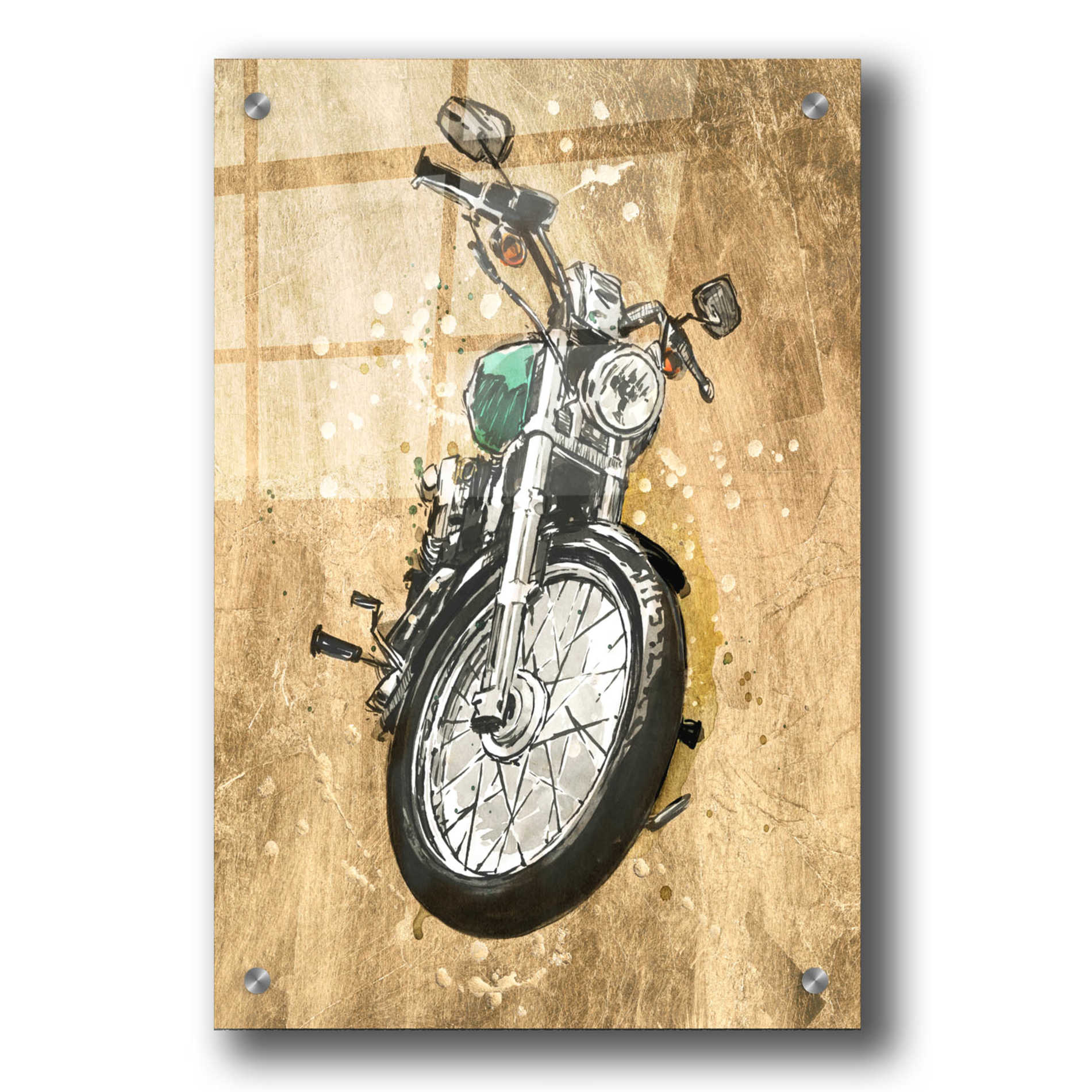 Epic Art 'Metallic Rider II' by Annie Warren, Acrylic Glass Wall Art,24x36