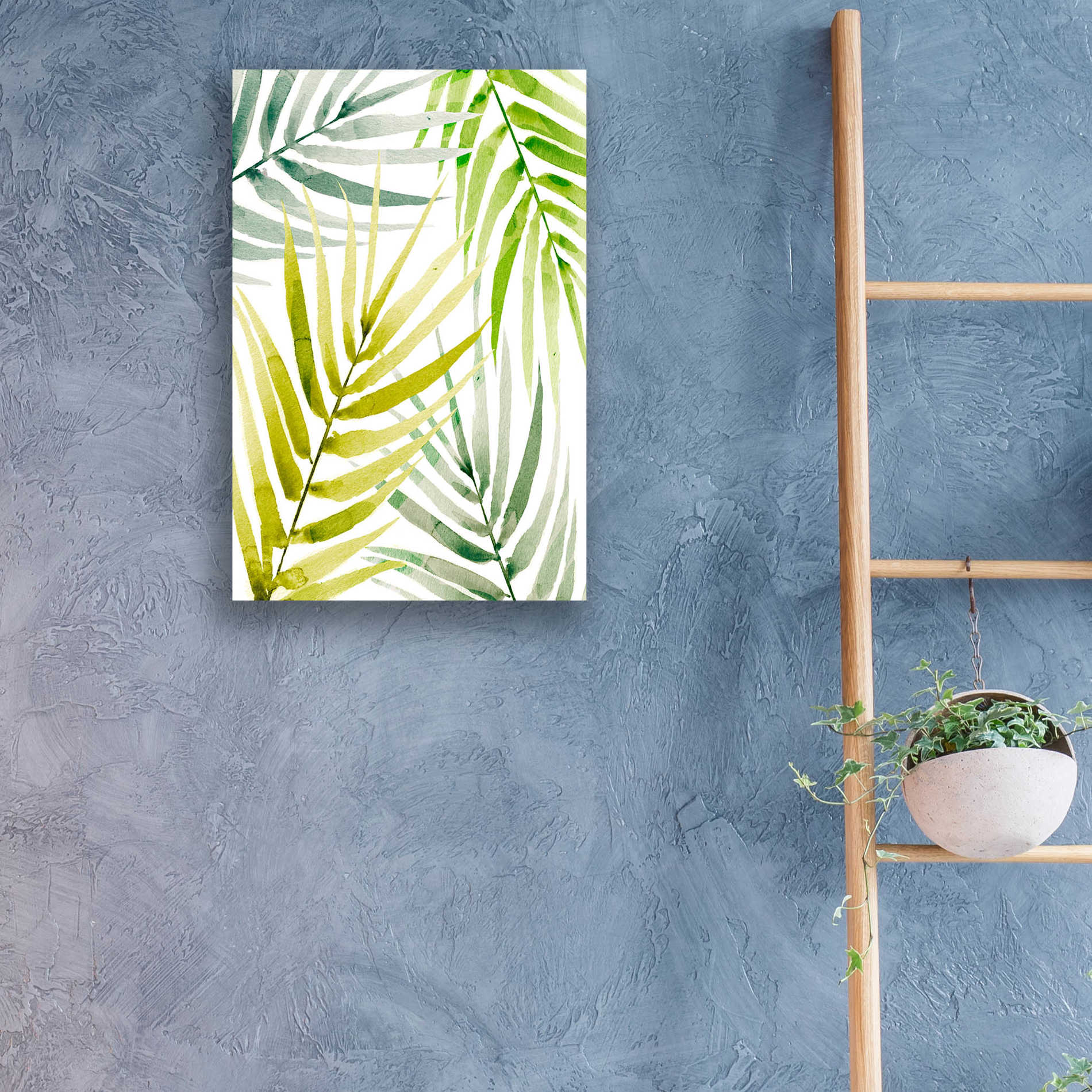 Epic Art 'Shady Palm II' by Annie Warren, Acrylic Glass Wall Art,16x24