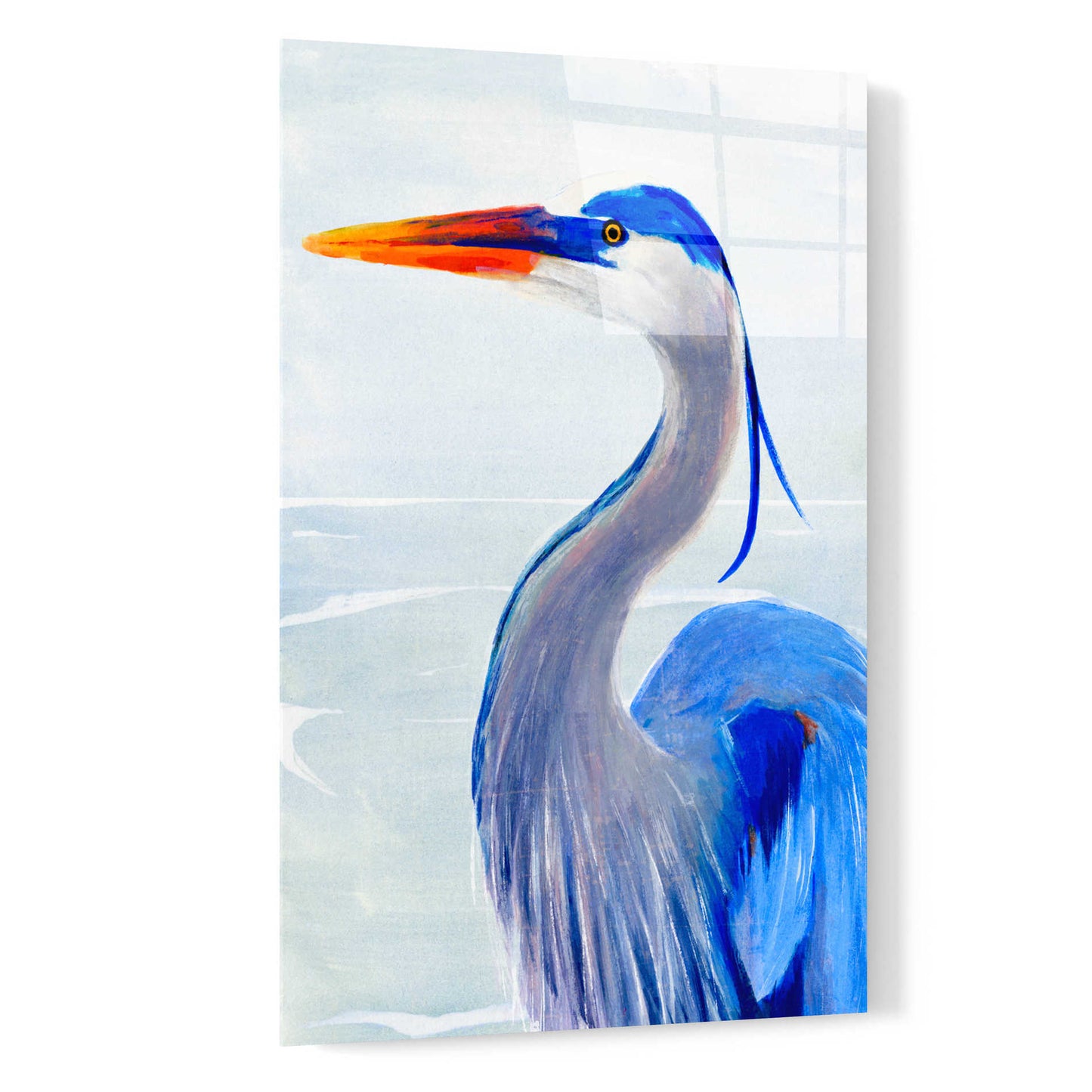 Epic Art 'Great Blue I' by Annie Warren, Acrylic Glass Wall Art,16x24