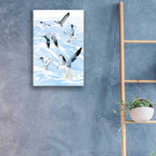 Epic Art 'Seagull Soiree I' by Annie Warren, Acrylic Glass Wall Art,16x24