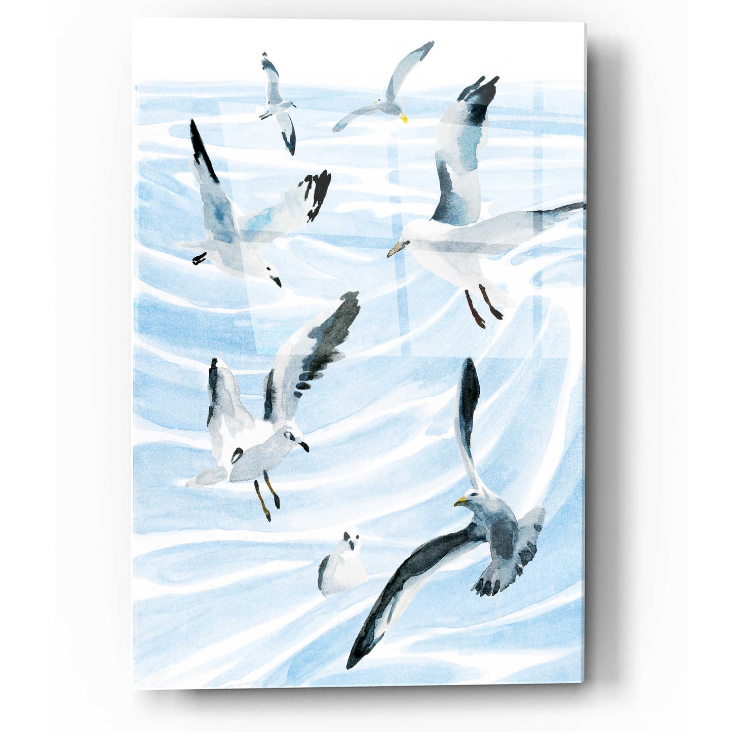 Epic Art 'Seagull Soiree II' by Annie Warren, Acrylic Glass Wall Art