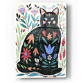 Epic Art 'Folksy Feline II' by Annie Warren, Acrylic Glass Wall Art
